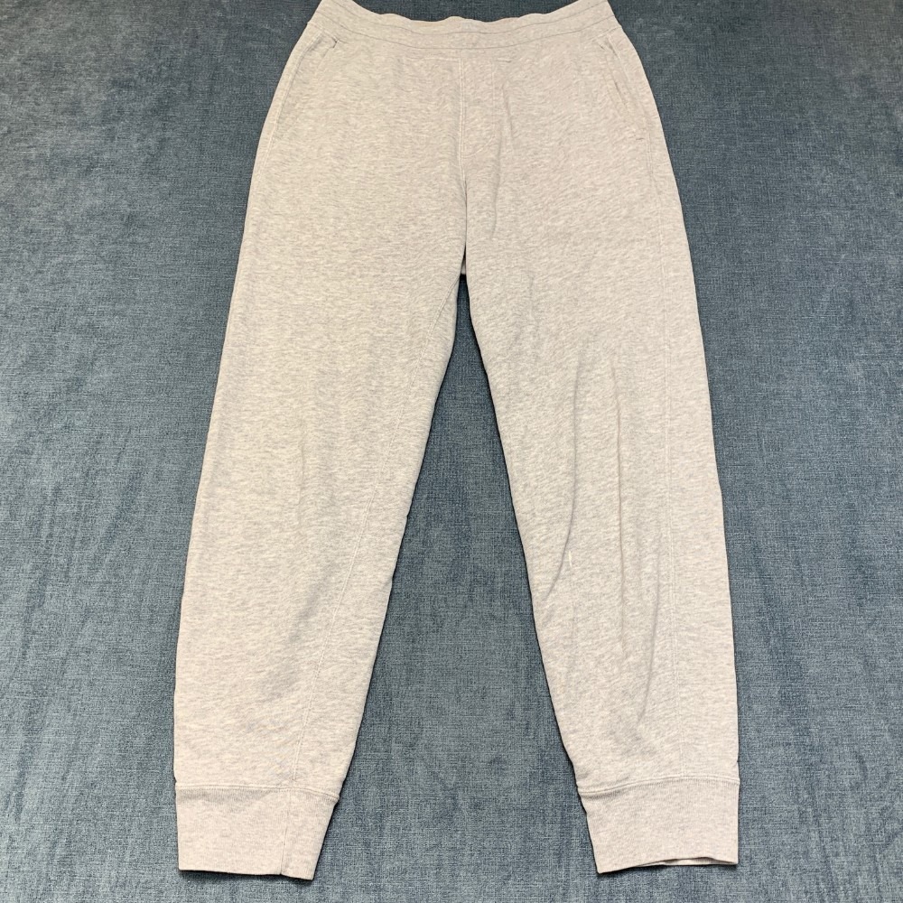 Uniqlo Jogger Pants Womens Small Heather Gray Knit Cotton Tapered Leg Athletic